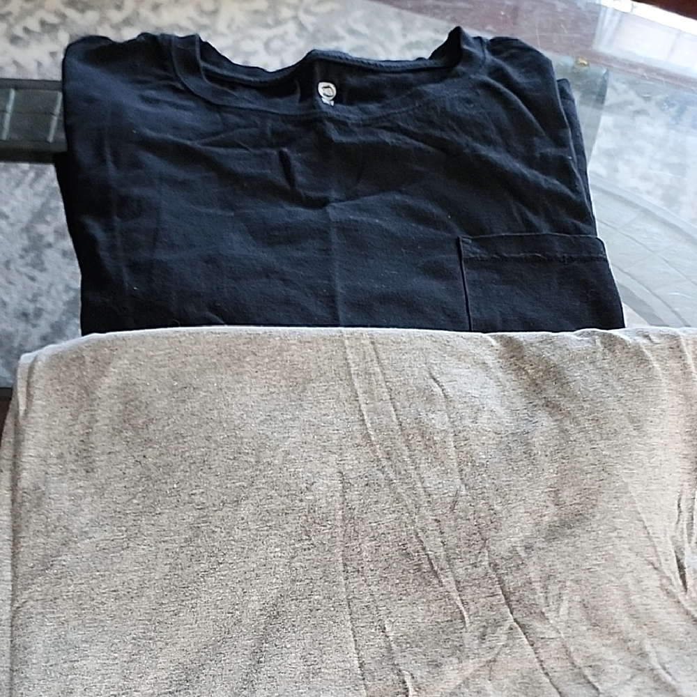 Mens Big And Tall 5xl Black Pocket T Shirt And 4x Casual Draw String Shorts